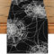 Halloween Deko Tischläufer, Spinnennetz Tischläufer Schwarz Tischdecke Spinnenweben Tischläufer Halloween Horror Party Gruselig Deko Tisch Dekorationen, 183*33cm