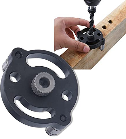 Bohrschablone Senkrecht, Bohrerführung mit Bohrbuchse 3mm-10mm Bohrhilfe Senkrecht Bohren Bohrlocher Locator Taschenlocher, für Holzbearbeitung Exakte Dübellöchre