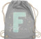 Turnbeutel Rucksack - Personalisierbares Design mit Anfangsbuchstabe und Namen | Geschenkidee mit Initialen | Kombiniere Initialbuchstabe und Namen individuell - Unisize - Hellgrau