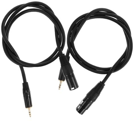 Toyvian 2pcs Right Angle to Xlr Audio Cable Microphone Cable for Compact Synthesizers Xlr Speaker Connection Angle Design for Tight Spaces