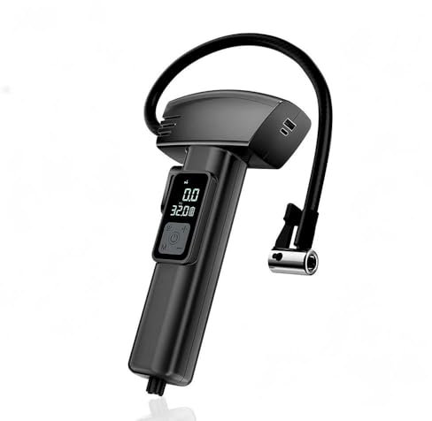 Elektrische Luftpumpe Fahrrad Akku Kompressor, 150 PSI Elektrischer Kompressor Fahrradpumpe 4000mAh Tragbare Akku Luftpumpe für Auto, Motorrad, Fahrrad, Bälle, Als Taschenlampe und Powerbank