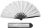 PATIKIL 13 Glitter Clack Rave Fan with Holster, Large Holder Folding Hand Fan Holder Handheld Fan for Women Edm Festival Club Party Dance, Silver Tone