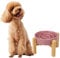 Elevated Slow Feeder Dog Bowl - Raised Ceramic Dog Bowl with Anti-Slip Stand - Fun Maze Dog Feeding Bowl for Fast Eater - Heavy Dog Food Dish - Designed for Small and Medium Dogs - Pink - 6.7 inch