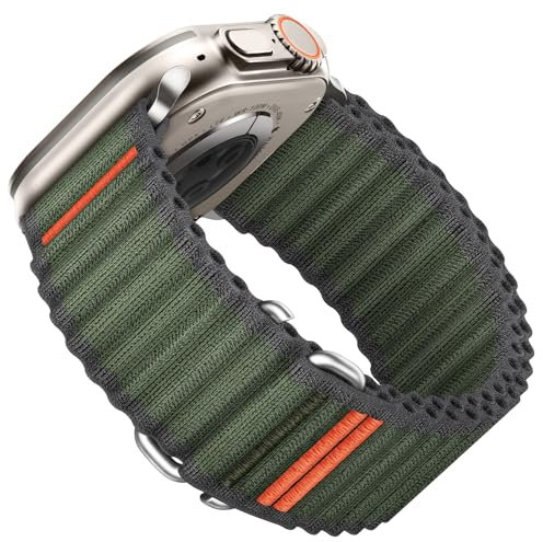 Suitisbest Sport Band Compatible for Apple Watch Ultra 3/2/1 Straps 49mm 46mm 45mm 44mm 42mm 40mm 41mm 38mm Men, Stretchy Nylon Loop with S-Hook for iWatch SE3 Series 11 10 9 8 7 6 5 4