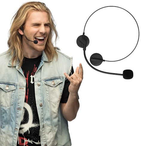 Boland 30885 - Kopfhörer mit Mikrofon, Kostümzubehör ohne Funktion für Karneval, Mottoparty oder Rollenspiele, ideal für Faschingskostüme