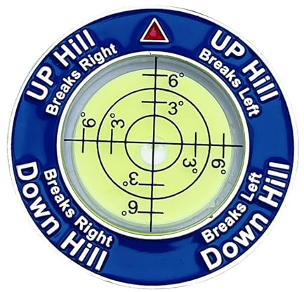 Qfdiwr Golf Green Reader, Golf Level Tool, Golf Slope Reader, Golf Ball Marker Spirit Levels, Decorative Golf Ball Markers, Golf Ball Positioning Accessories