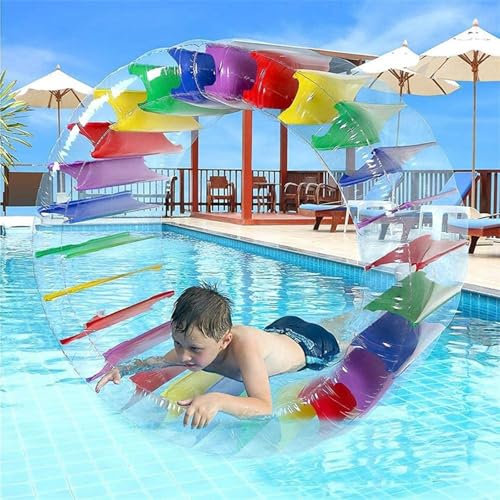 Ruota Acquatica Gonfiabile 120 cm, Giocattolo per Piscina Gigante per Bambini e Adulti, Galleggiante Colorato per Estate, Feste in Piscina, Spiaggia e Giardino – Materiale OPP Resistente