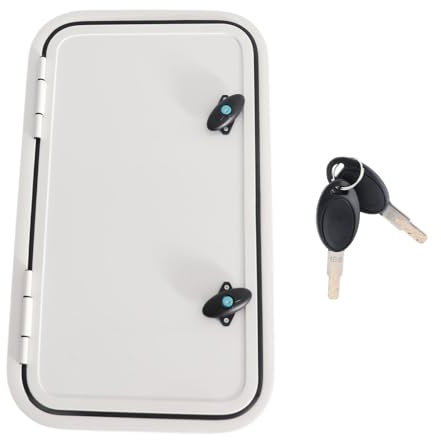 Kuuleyn RV Compartment Door, 700x400mm Marine Access Hatch Rounded Boat Deck Hatch Access Storage Compartment Hatch for RV