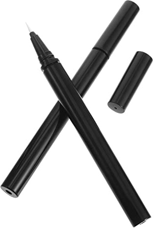 HONITANO 3 Stück 1ml Wiederbefüllbare Eyeliner Stifte aus Kunststoff mit Pinselspitzen Schwarz Leicht für Kosmetiksalons und Shops