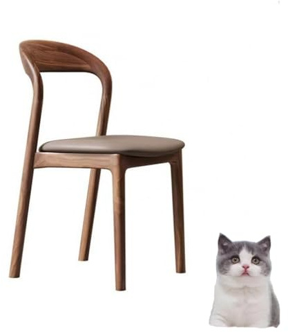 Esszimmerstühle Holz Esszimmerstühle Scandi Design abgerundetem Ruhestand Minimalistische Stühle für Küchen Esszimmer braun 81 * 43 * 46cm