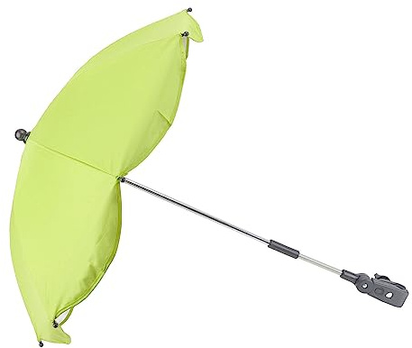 Acouto 14-Zoll-Universal-Kinderwagen-Sonnenschirm mit UV-Schutz, Verstellbarer Kinderwagen-Regenschirm, Schwarz (Grün (Silberkleber))