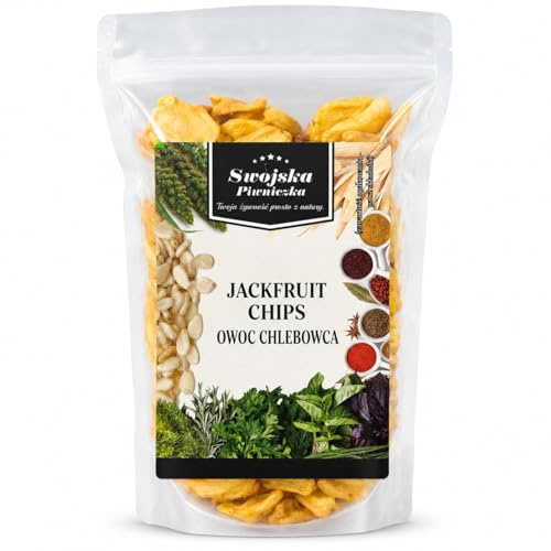 Jackfruit Chips 1kg Großpackung – knusprige Chips aus Jackfrucht – exotischer Fruchtsnack mit natürlich süßem Aroma – ideal für unterwegs, Müsli, Porridge & Desserts