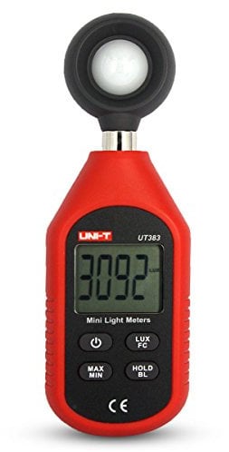 UNI-T UT383 Digital Luxmeter Lichtmesser Beleuchtungsmessgerät LCD Messgerät Helligkeitsmesser 0 Lux