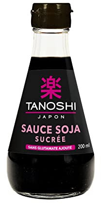 TANOSHI Sauce Soja Sucrée, 200 ml, Lot de 5