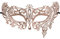 Thmyo Laser geschnittene Metall Damen Maske - venezianische Maske (Roségold 2)