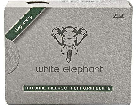 Pfeifenfilter White Elephant Natural Meerschaum Granulate 1 Schachtel à 30 Gramm
