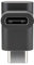 Goobay 55556 Adaptateur USB-C Vers USB-C 90°, Prise Femelle, Noir