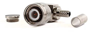 TNC-Stecker, gewinkelt 90° für HDF200 Kabel, Crimp Version