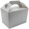 Lotus 20 Pack Children/Kids Plain Coloured Party Boxes Carry Food Meal Fun Picnic Birthday Wedding Favour/Baby Shower Party Halloween Trick or Treat Box Loot Bag (Silver)