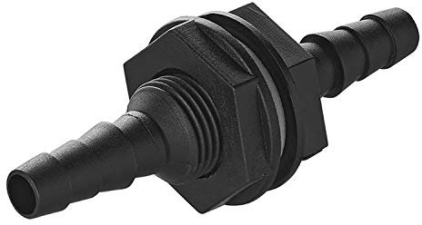 Tank feed-through with hose nozzle 10 x 12 mm DVGW W270 / KTW A (straight)