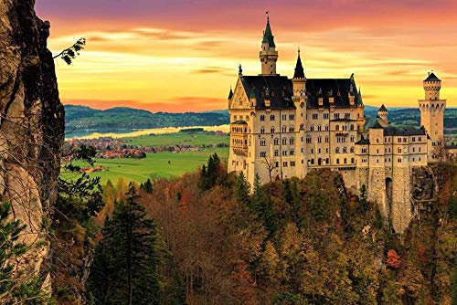 XiuTaiLtd Puzzle Neuschwanstein Schloss Bayern Deutschland 1000-teilige Puzzles, 75x50cm