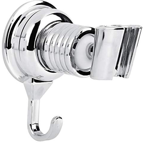 Soporte de cabezal de ducha rígido, soporte de cabezal de ducha ventosa con gancho Soporte de soporte de ducha ajustable universal