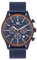 Rhodenwald & Söhne Herren Uhr analog Quarzwerk Chronograph mit Edelstahl Armband blau Milanaise 10010358