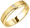 Ardeo Aurum Damenring Trauring 375 Gold Gelbgold 0,02 ct Diamant Brillant 4 mm Breite Ehering Verlobungsring Modell 187 Größe 58