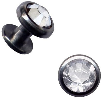 PIERCINGO® Skin-Diver Dermal-Anker Titan G23 Titanium Grade 23 Implantat Micro-Dermal Surface-Piercing G 23 Titan Grad 23 Strass-Stein Zirkonia-Kristall (Aufsatz 3mm, Klar (Weiss, Transparent))