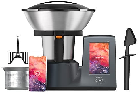 Taurus Mycook Touch - Robot de Cocina con wifi, 1600W, 2L, hasta 140º, multifunción, miles de recetas gratuitas e ilimitadas, app mycook, conectividad con tu smartphone, vaporera, cestillo