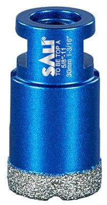 Diamant Fliesenbohrer 30mm M14 Gewinde Trockenbohrer Diamantbohrer Glasbohrer Set Lochsäge für Keramik, Granit, Porzellan, Fliesen, Feinsteinzeug, Mauerwerk, Marmor, für Winkelschleifer