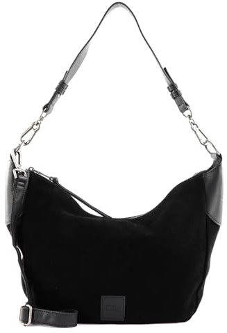 FREDsBRUDER Leder Umhängetasche Schultertasche Sually Banana Shoulderbag Black schwarz