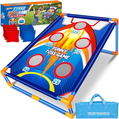 Bean Bags Toss for Carnival Games, Cornhole, Outdoor Toys for Kids Ages 4-8