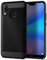Qiinogow Cover Compatibile con Huawei P20 Lite, Custodia per Telefono Slim Fit con Antiurto, Anti-Graffio, Case Protettiva in Gomma TPU in Fibra di Carbonio, Nero