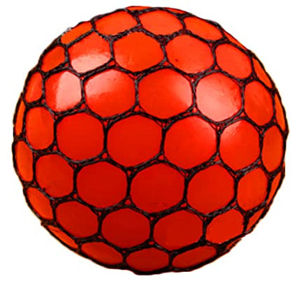 Wedhapy Mesh Ball Fidget Toys, Stressbälle lindern Verspannungen, Fidget Mesh Balls drücken sensorische Traubenbälle Spielzeug für Erwachsene zur Druckentlastung im Büro rot