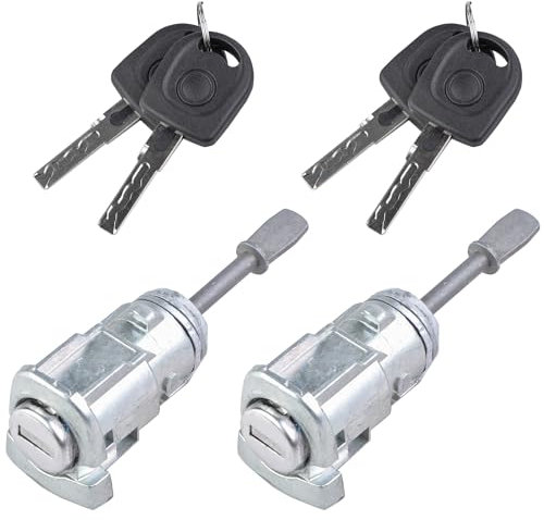 YAOPEI Cylindre de Serrure pour VW Passat B5 Lupo 6X1 6E1 SEAT Arosa Skoda Superb Serrure de Porte Avant Droite et Gauche 3B0837167 3B0837168