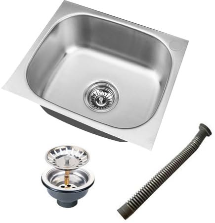 predolo Lavello da cucina sottopiano Lavello per lavastoviglie Lavello commerciale con lavabo per tubo di fognatura, 42x36 cm