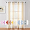 gestreifte Vorhänge, Voile,Modern, 2er-Set, 140x225cm, Beige