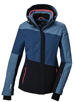 killtec Damen Skijacke/Funktionsjacke mit abzippbarer Kapuze und Schneefang KSW 67 WMN SKI JCKT, ocean, 46, 41961-000