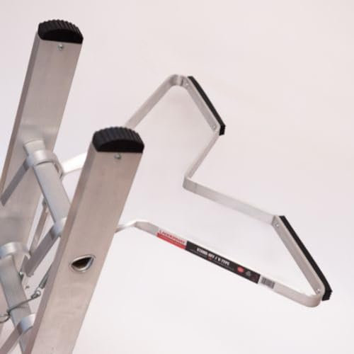 Laddermat Ladder V Shape Stand Off Universal Ladder Standoff Ladder Accessory Aluminum Stabiliser Rubber Bumper Helps Stop Your Ladders Slipping Sideways | Ladder Stay (Standard V-Type)