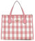 GUESS Damen Silvana Double Compartment Tote Schulranzen, Tragegriff Oben, Pink Multi