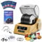 Tryes Rock Tumbler Kit per adulti - Bicchiere lucidante per roccia con copertura per riduzione del rumore, controllo velocità e timer, include 4 graniglie lucidanti, pietre preziose ruvide, guida