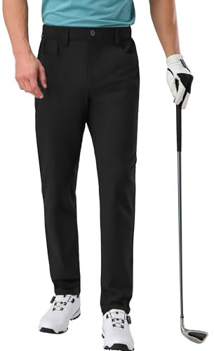 Pioneer Camp Herren Golfhose Stretch Atmungsaktiv Lang Golf Pants mit Elastischer Bund und 3 Funktionelle Taschen Dunkelblue Größe:32
