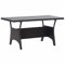 Bulliing Gartentisch Terrassentisch Wetterfest Lounge Tisch Outdoor BalkonhäNgetisch Schwarz 120x70x66 cm Poly Rattan