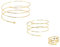 ZENGSING Vergoldete Schmuck-Sets für Frauen Gold Open Bracelet Bangles Boho Oberarm Manschette Armband Armreif Adjustable Ringe Göttin Kostüm Zubehör Set Schmuck Geschenk (Satz C)