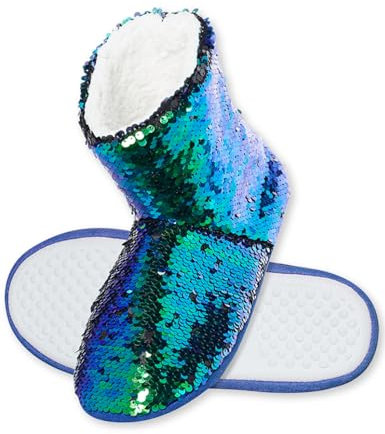 soxo Hohe Damen Hausschuhe Mit Pailletten Warme Bequeme Schuhe Elegant Slipper 37/38 Grün