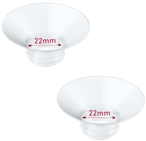 IVARONAL Flange Insert 2PCS 22mm Compatible with Momcozy Air1/W1/M9/M6/M5/S12 Pro/V1 Pro/V2 pro, Spectra/Medela/Elvie/NCVI/TSRETE/eufy/Lansinoh/Paruu/MomMed Breast Pump 24mm Shields/Flanges