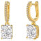 Lllunimon Funkelnde Ohrringe 18K Gold überzogen 925 Sterling Silber Brilliant Diamant Ohrringe für Frauen Versprechen Hochzeit Valentines Schmuck Geschenk für Frauen,Gold