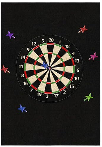 AIHSUMC Filz-Dartscheiben-Wandschutz, 91,4 x 61 cm, Surround-Wandschutz, Korkboard-Alternative, Schwarz