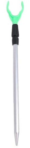 Supporto telescopico per canna da pesca estensibile, supporto fisso in metallo per canna da pesca a terra, accessori da pesca (verde)